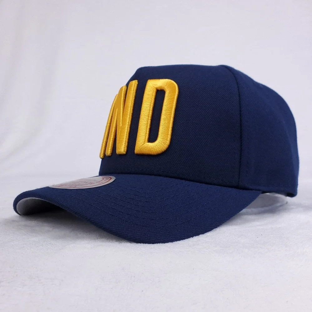 Indiana Pacers Mitchell & Ness NBA Pro Fit Snapback Hat Cap 3D‎ Logo Navy NWT